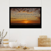 Poster dernier moment du coucher du soleil avec des éphés (Cuisine)