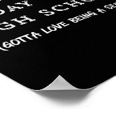 Poster Dernier Premier Jour Du Lycée Secondaire Tee (Coin)