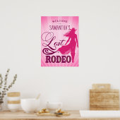 Poster Dernier Rodeo Rose Cowgirl Nash Bash Bach Bienvenu (Cuisine)