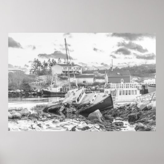 Poster Dernier socle de remorqueur (b&w) (Devant)