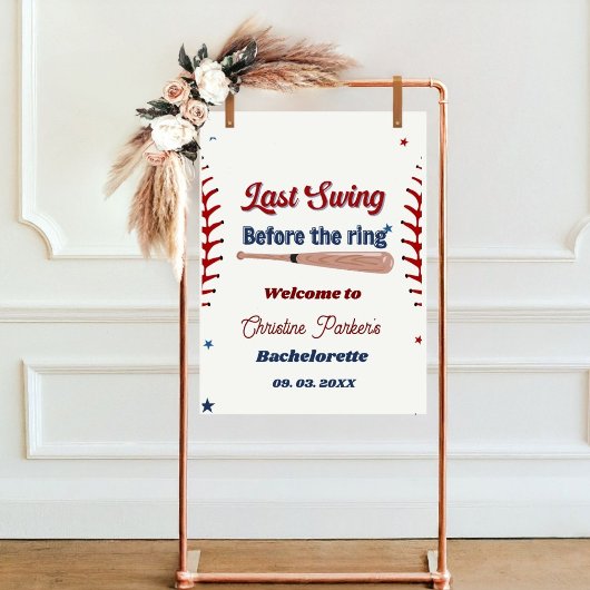 Poster Dernier Swing avant le ring Baseball Bachelorette