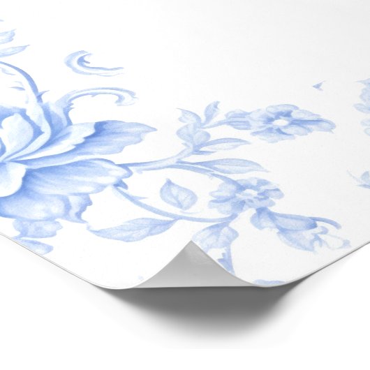 Poster Dernier Toast sur la Côte Plage Bachelorette Bleue (Coin)