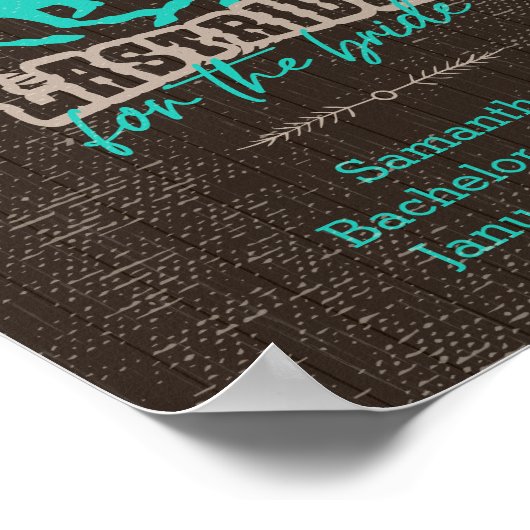 Poster Dernier tour pour la mariée turquoise brillant (Coin)