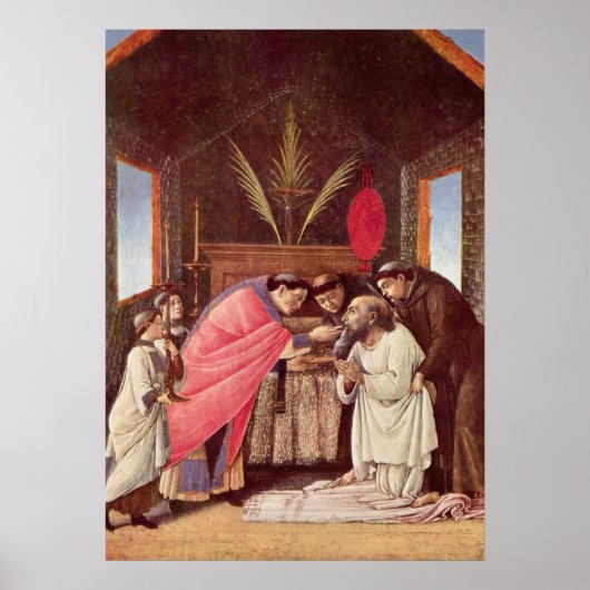 Poster Dernière communion de Saint Jérôme - Botticelli (Devant)