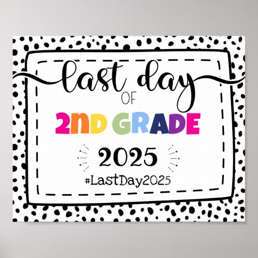 Poster dernière journée de 2e année de panneau d'accessoi (Devant)