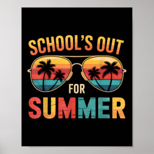 Poster Dernière Journée D'École Rétro Écoles Sorties Pour