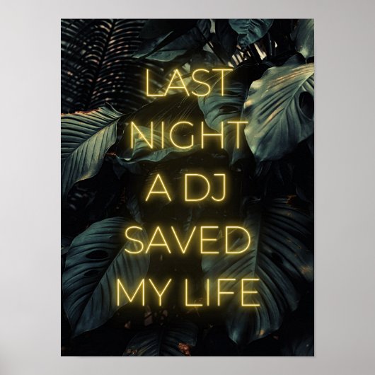 Poster "Dernière nuit un DJ m'a sauvé la vie" (Devant)