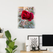 Poster dernière rose rouge (Bureau à domicile)