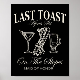 Poster Dernière Toast Sur Les Pistes Chelorette Skiing De