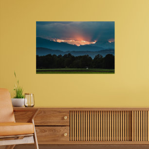 Poster Derniers rayons de soleil avant le coucher du sole