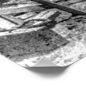 Poster Derrick de forage d'huile en bois du Texas 1901 (Coin)