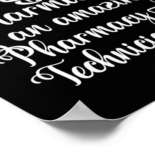 Poster Derrière chaque grand pharmacien technicien en pha (Coin)