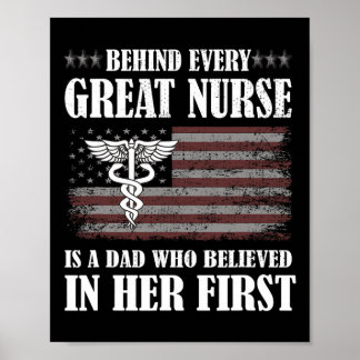Poster Derrière Chaque Grande Infirmière, Il Y A Un Père 