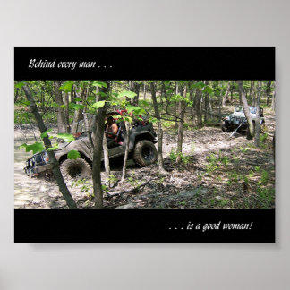 Poster Derrière chaque homme est une bonne femme