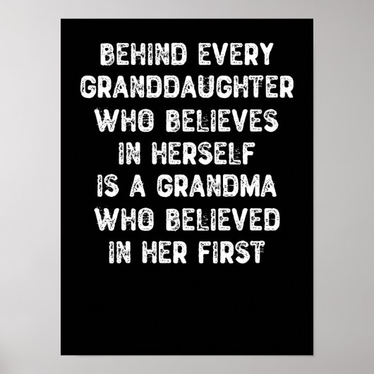 Poster Derrière chaque petite-fille qui croit en elle-mêm (Devant)