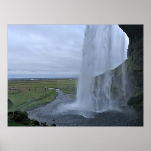 Poster Derrière le Voile de Seljalandsfoss (Devant)