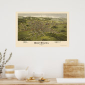 Poster Derry Station, PA Carte panoramique - 1900 (Cuisine)