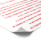 Poster des 10 commandements autochtones (Coin)