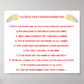 Poster des 10 commandements autochtones (Devant)