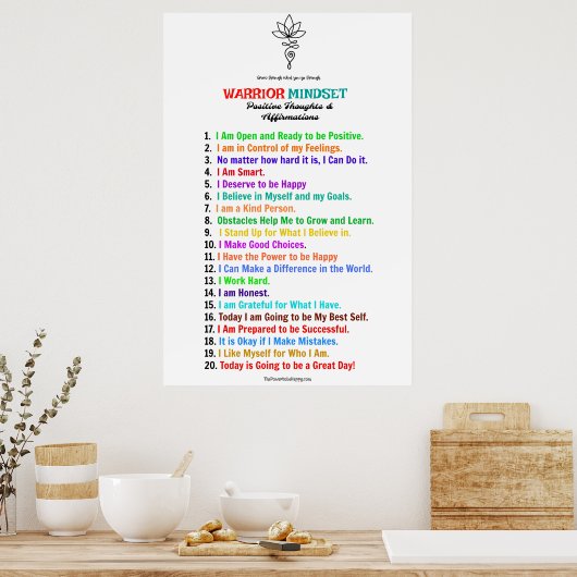 Poster des Affirmations Positives (Cuisine)