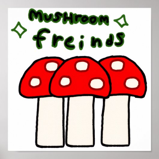 Poster Des amis champignons ! (Devant)
