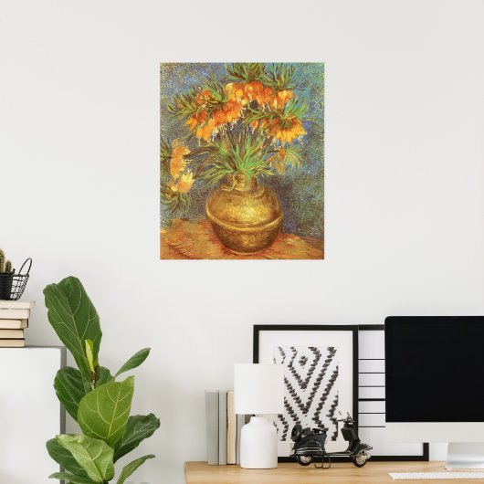 Poster Des amis dans un vase en cuivre par Vincent van Go (Bureau à domicile)
