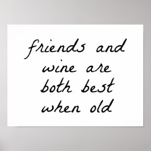 Poster Des Amis Et Des Vins