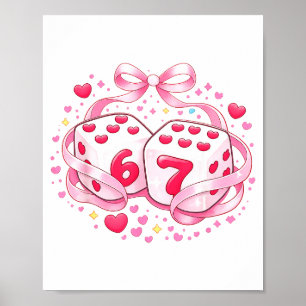 Poster Dés amusants de la Saint-Valentin 6 7 Prépa 67 Six