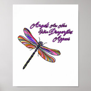 Poster Des Anges Apparaissent Lorsque Les libellules Sont