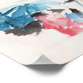 Poster des aquarelles originales des parapluies (Coin)