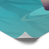 Poster Des Arbres De Forêt Sombre Et De Flux (Coin)