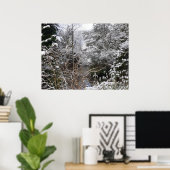 Poster des arbres neigeux (Bureau à domicile)
