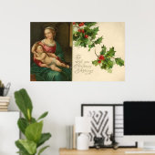 Poster des Bénédictions de Noël vintages (Bureau à domicile)