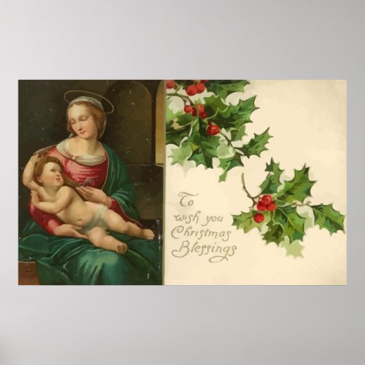 Poster des Bénédictions de Noël vintages (Devant)