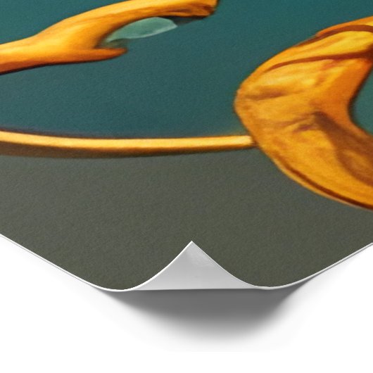 Poster des bijoux en bleu rouge (Coin)