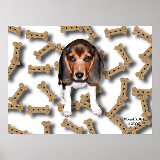 Poster des biscuits beagles et chiens (Devant)