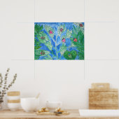 Poster des bogues sur l'aquarelle Feuille (Cuisine)