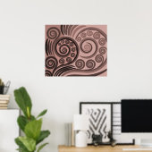 Poster des boules de foune rose féminin (Bureau à domicile)