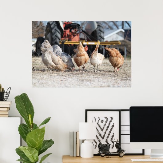Poster des boutons de poulet (Bureau à domicile)