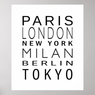 Poster des Capitales de mode