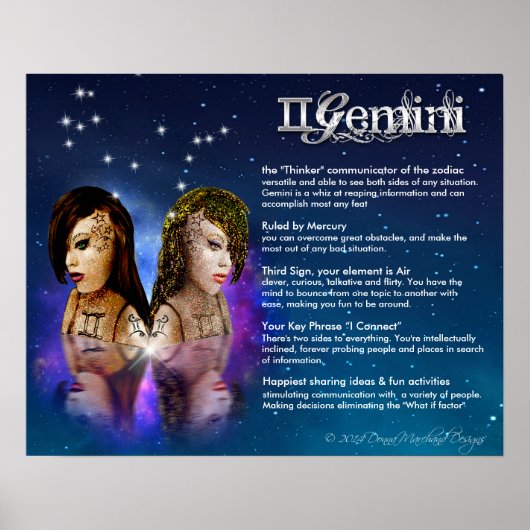 Poster des caractéristiques de Gemini (Devant)