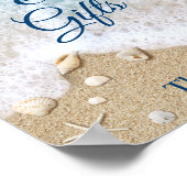 Poster des cartes et cadeaux Blue Beach Waves (Coin)