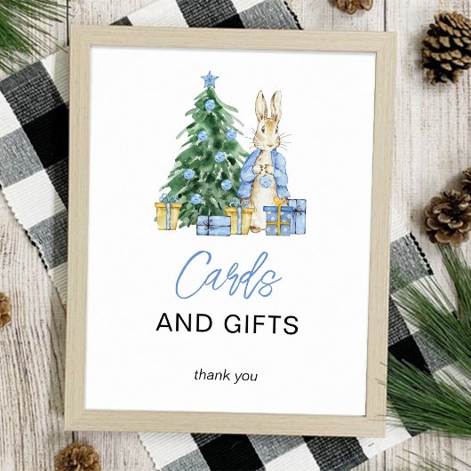 Poster des cartes et des cadeaux de Noël Baby show