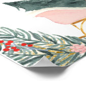 Poster des cartes et des cadeaux d'hiver rose (Coin)