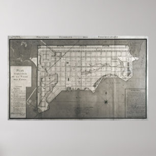 Poster DES Cayes, 1789 de Plan Directeur de la Ville