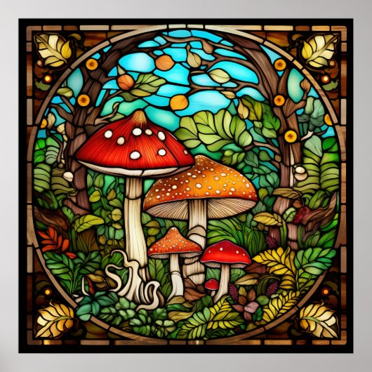 Poster des champignons (Devant)