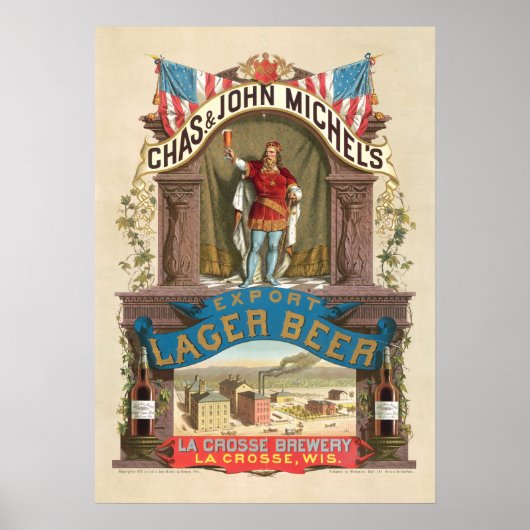 Poster Des Chas. & John Michel’s Export Lager Beer (Devant)