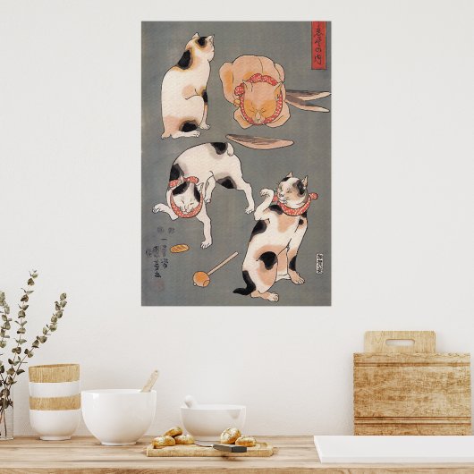 Poster des chats au jeu (Cuisine)