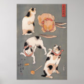 Poster des chats au jeu (Devant)