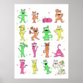 Poster des chats couleur (Devant)